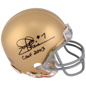 Joe Theismann Notre Dame Fighting Irish Autographed Mini Helmet with ''CHOF 2003'' Inscription