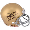 Joe Theismann Notre Dame Fighting Irish Autographed Mini Helmet with ''CHOF 2003'' Inscription