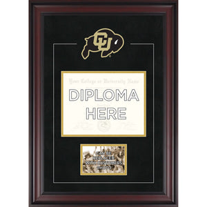 Colorado Buffaloes Deluxe 8.5'' x 11'' Diploma Frame with Team Logo - Insert Your Own 4'' x 6'' Photograph