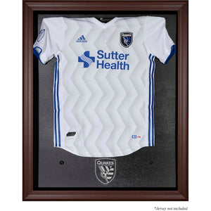 San Jose Earthquakes Framed Brown Team Logo Jersey Display Case