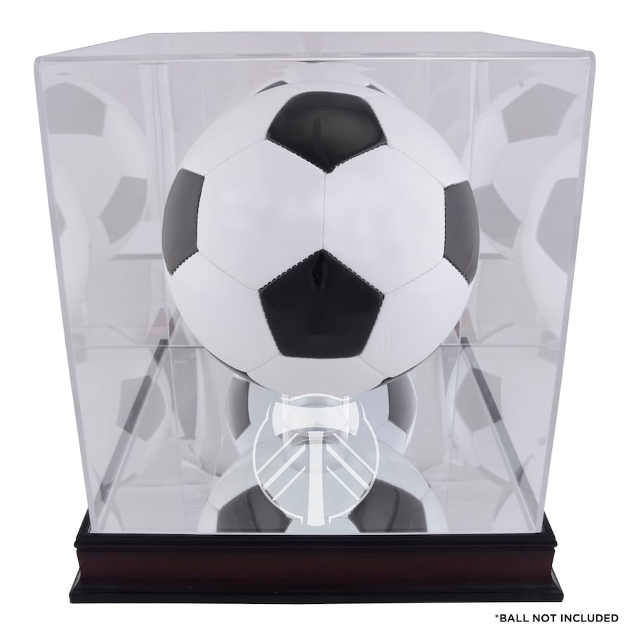 Portland Timbers Mahogany Team Logo Soccer Ball Display Case