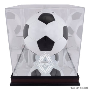 Vancouver Whitecaps FC Mahogany Team Logo Soccer Ball Display Case