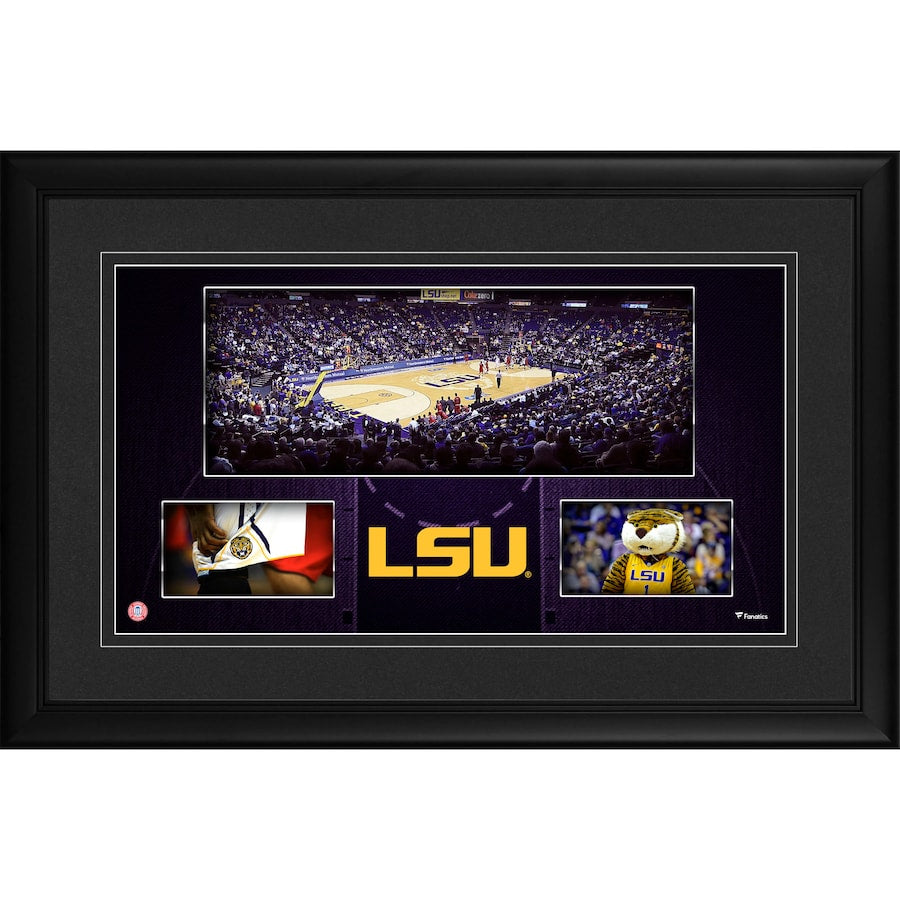 Louisiana State Tigers Framed 10'' x 18'' Pete Maravich Assembly Center Panoramic Collage