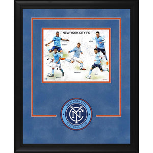 New York City FC Deluxe Framed 8'' x 10'' Players Collage