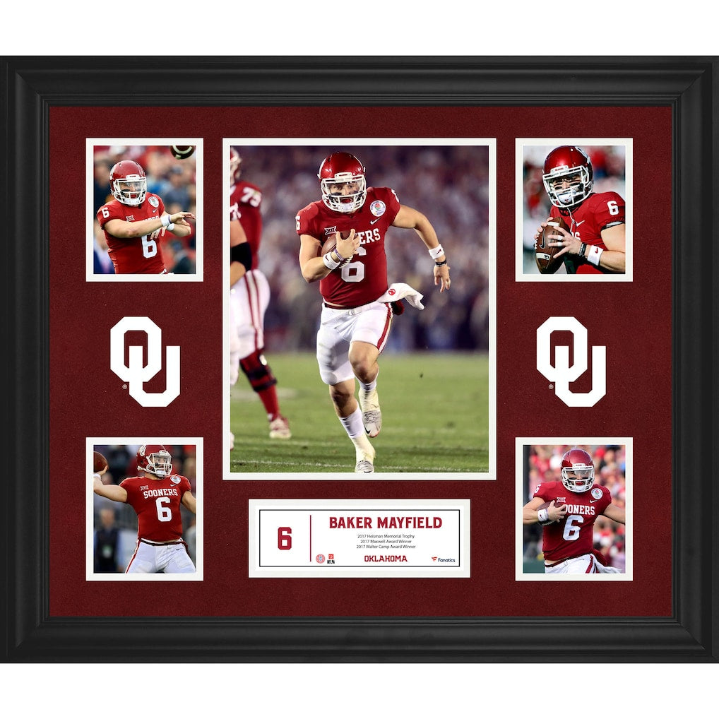 Baker Mayfield Oklahoma Sooners Framed 23'' x 27'' 5-Photo Collage