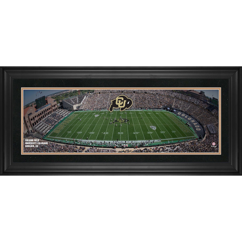 Colorado Buffaloes Framed 10'' x 30'' Folsom Field Panoramic Photograph