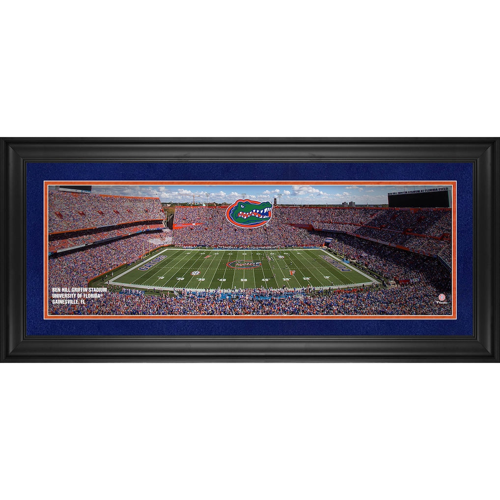 Florida Gators Framed 10'' x 30'' Ben Hill Griffin Stadium Panoramic Photograph