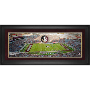 Florida State Seminoles Framed 10'' x 30'' Bobby Bowden Field at Doak Campbell Stadium Panoramic Photograph