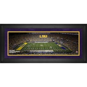 LSU Tigers Framed 10'' x 30'' Tiger Stadium Panoramic Photograph
