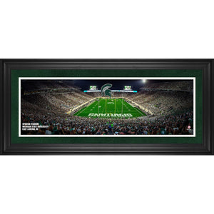 Michigan State Spartans Framed 10'' x 30'' Spartan Stadium Panoramic Photograph
