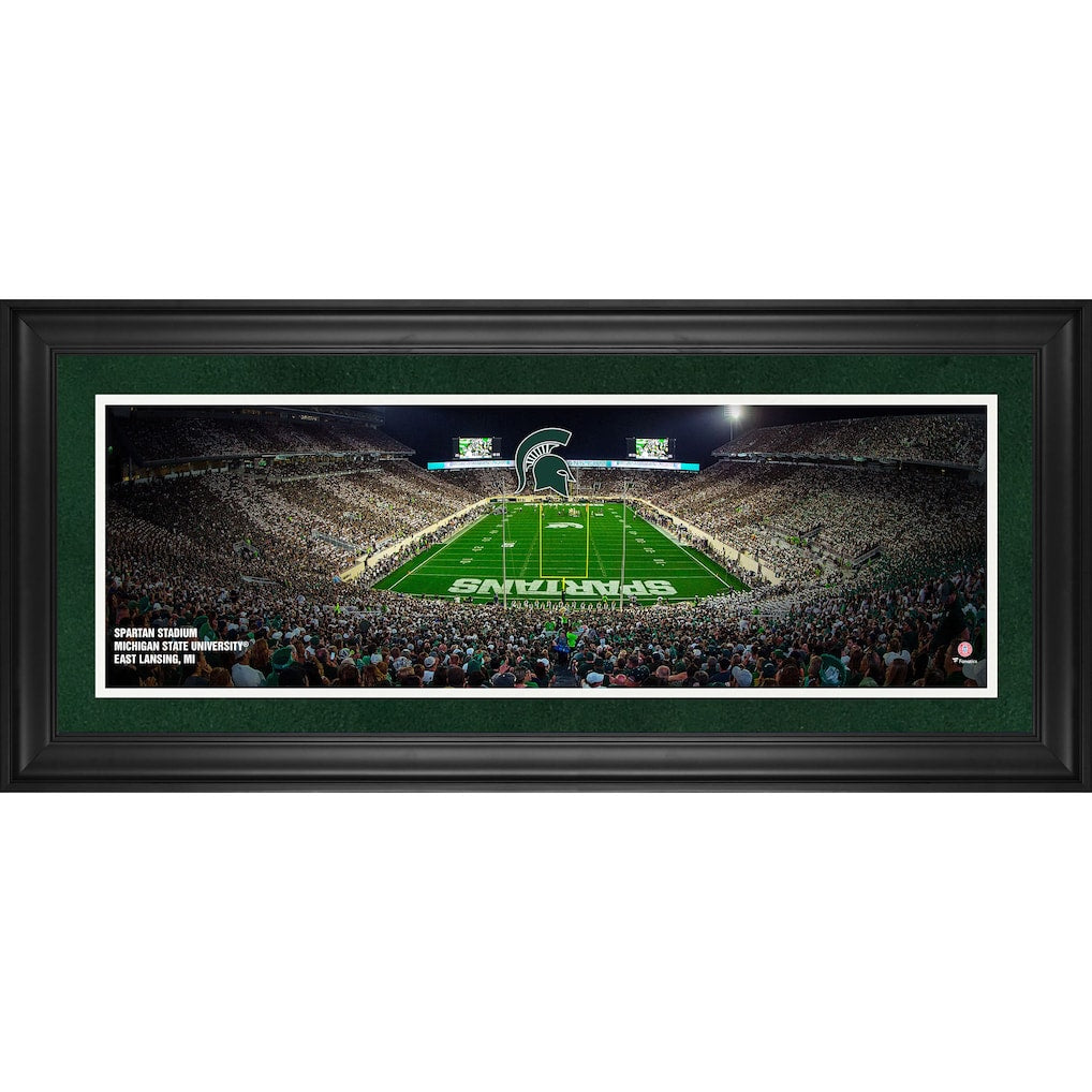 Michigan State Spartans Framed 10'' x 30'' Spartan Stadium Panoramic Photograph