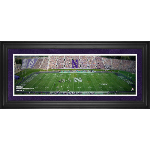 Northwestern Wildcats Framed 10'' x 30'' Ryan Field Panoramic Photograph