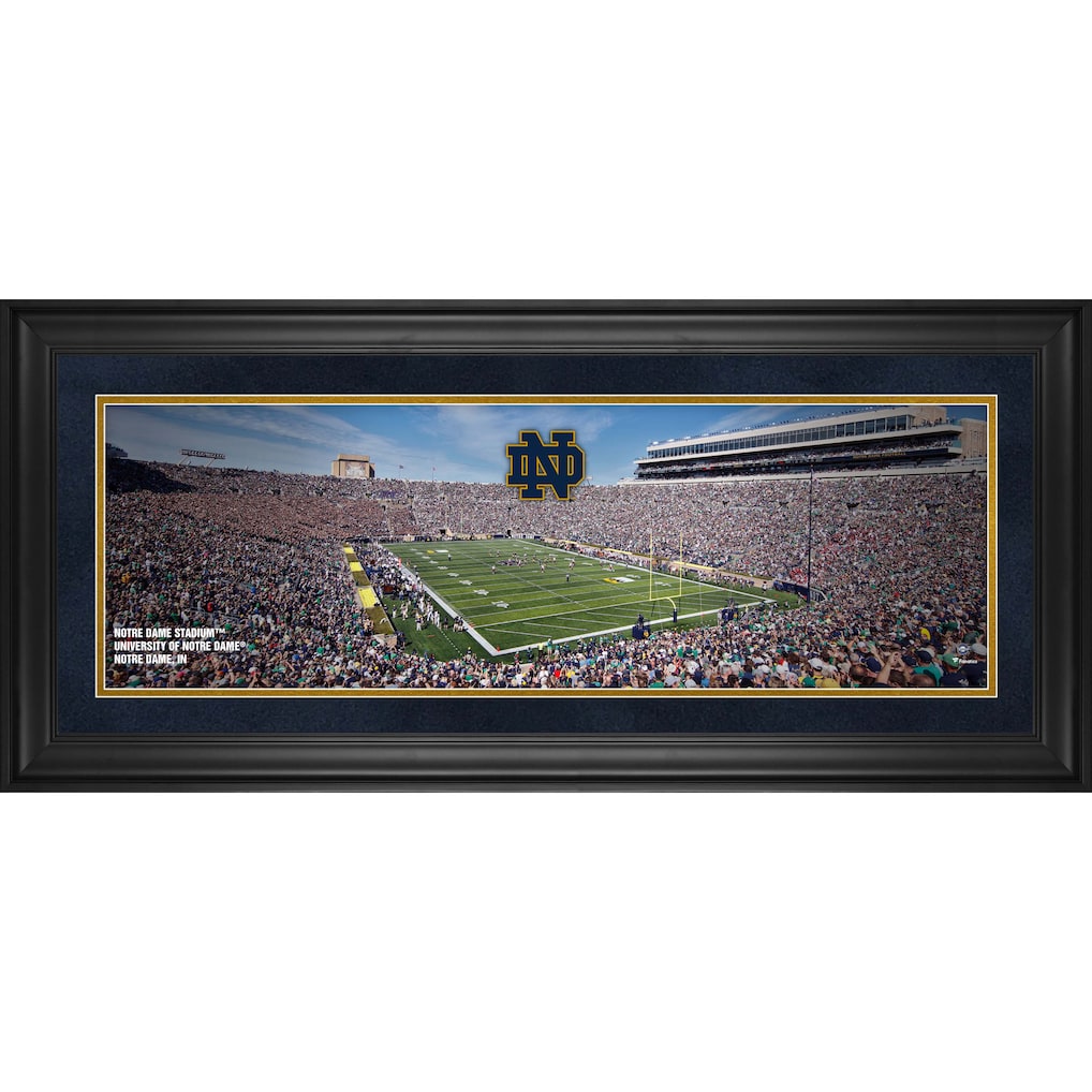 Notre Dame Fighting Irish Framed 10'' x 30'' Notre Dame Stadium Panoramic Photograph