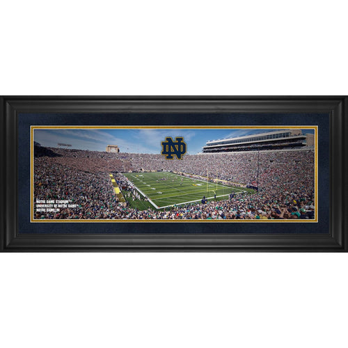 Notre Dame Fighting Irish Framed 10'' x 30'' Notre Dame Stadium Panoramic Photograph
