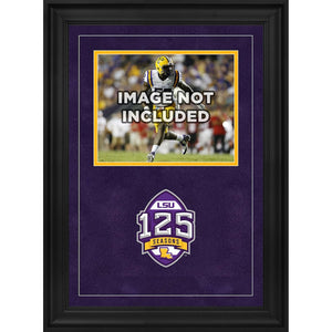 LSU Tigers Deluxe Framed 8'' x 10'' Horizontal Photograph Frame with 125 Years of Football Logo