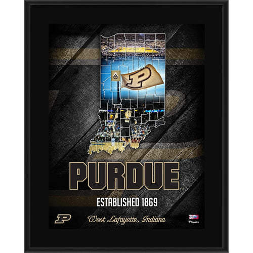 Purdue Boilermakers 10.5'' x 13'' 2018 Sublimated State Plaque