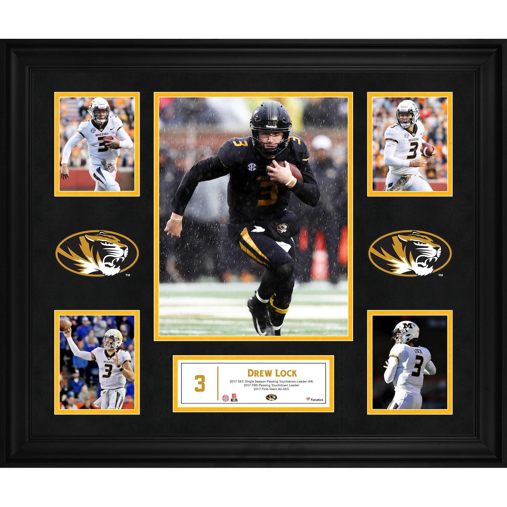 Drew Lock Missouri Tigers Framed 23'' x 27'' 5-Photo Collage
