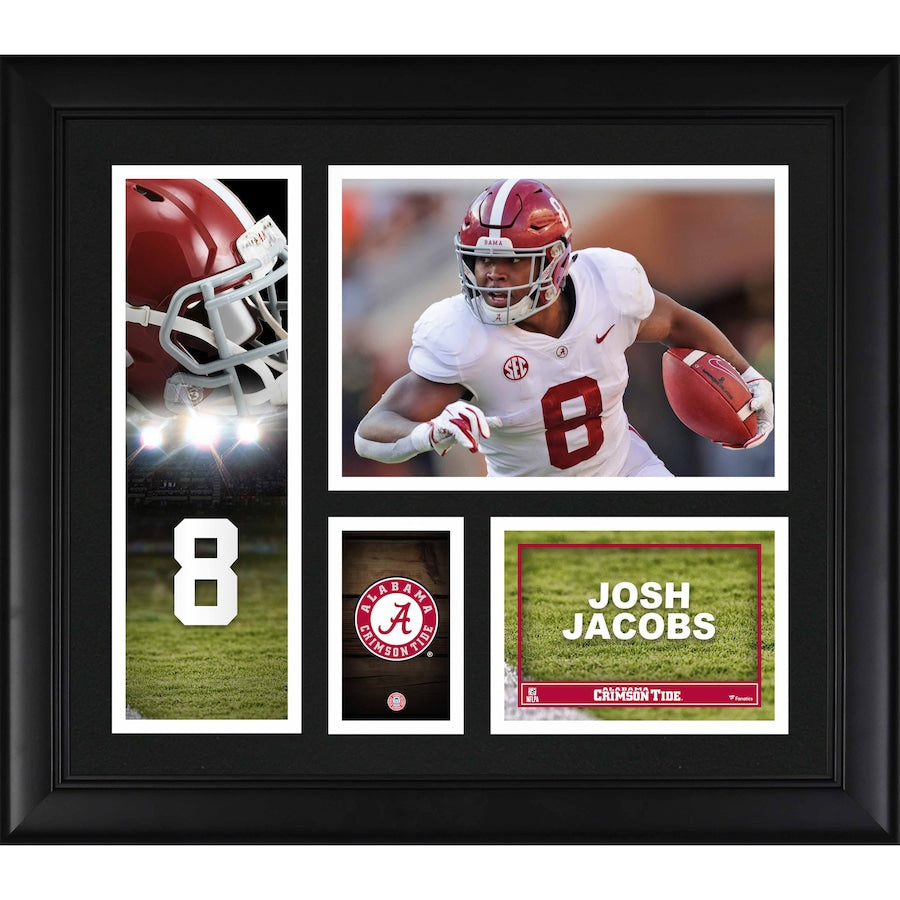 Josh Jacobs Alabama Crimson Tide Framed 15'' x 17'' Player Collage