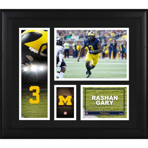 Rashan Gary Michigan Wolverines Framed 15'' x 17'' Player Collage