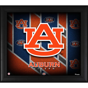 Auburn Tigers Framed 15'' x 17'' Team Threads Collage
