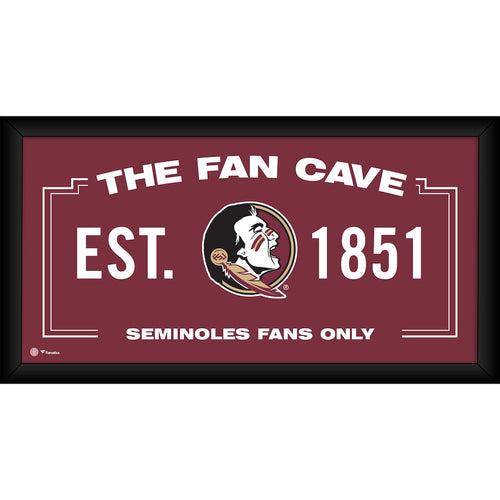 Florida State Seminoles Framed 10'' x 20'' Fan Cave Collage