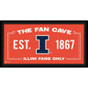 Illinois Fighting Illini Framed 10'' x 20'' Fan Cave Collage