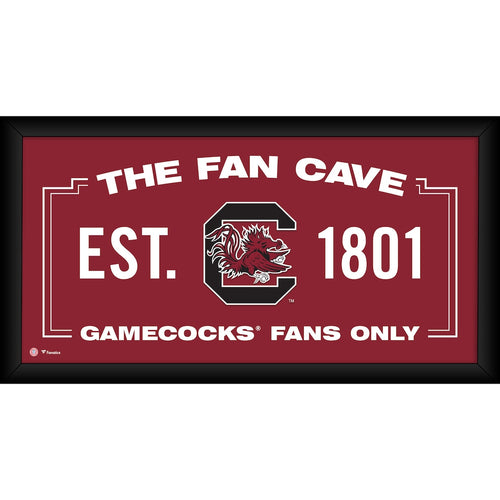 South Carolina Gamecocks Framed 10'' x 20'' Fan Cave Collage