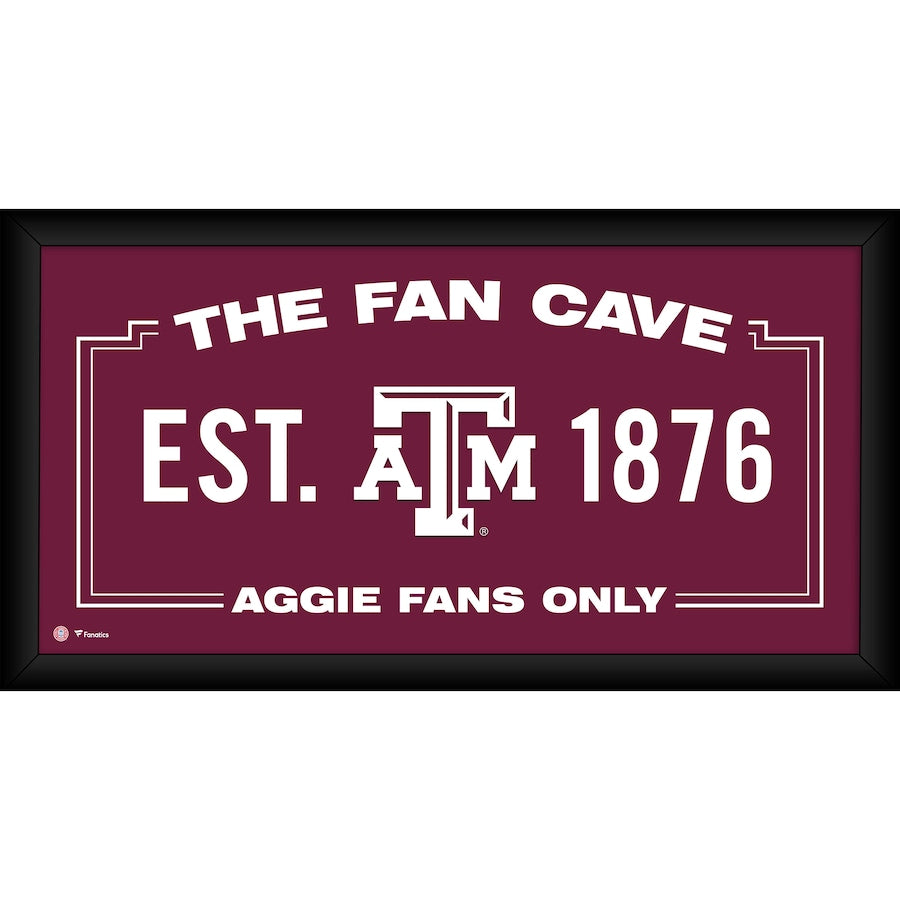 Texas A&M Aggies Framed 10'' x 20'' Fan Cave Collage