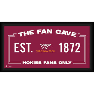 Virginia Tech Hokies Framed 10'' x 20'' Fan Cave Collage