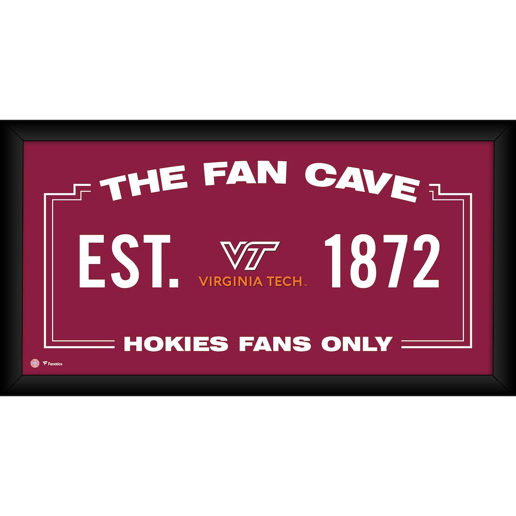 Virginia Tech Hokies Framed 10'' x 20'' Fan Cave Collage