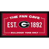 Georgia Bulldogs Framed 10'' x 20'' Fan Cave Collage