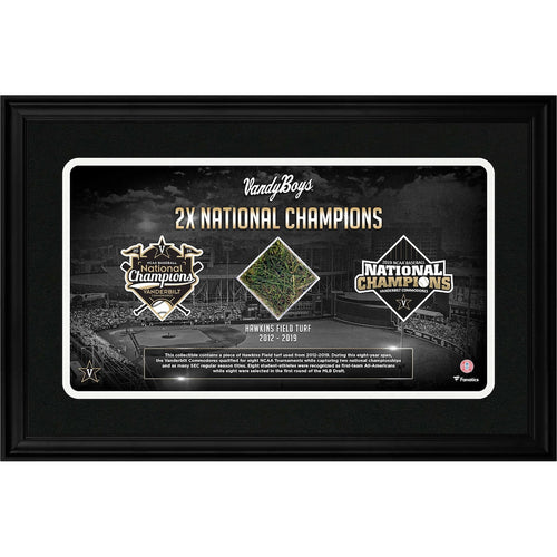 Vanderbilt Commodores Framed 10'' x 18'' Team Collage with a Piece of Game-Used Artificial Turf