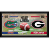 Florida Gators vs. Georgia Bulldogs Framed 10'' x 20'' House Divided Football Collage