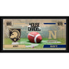 Army Black Knights vs. Navy Midshipmen Framed 10'' x 20'' House Divided Football Collage