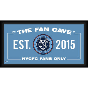 New York City FC Framed 10'' x 20'' Fan Cave Collage