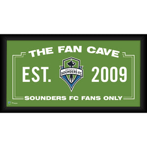 Seattle Sounders FC Framed 10'' x 20'' Fan Cave Collage