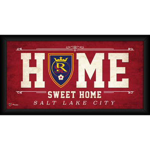 Real Salt Lake Framed 10'' x 20'' Home Sweet Home Collage
