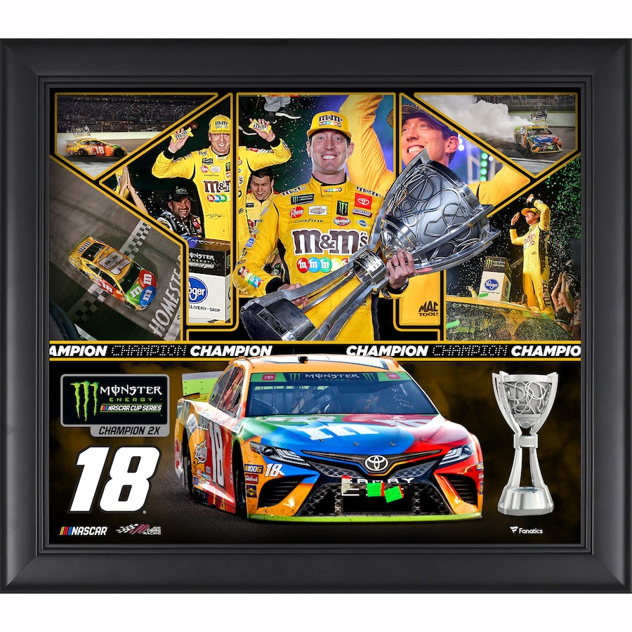 Kyle Busch Framed 15'' x 17'' 2019 Monster Energy NASCAR Cup Series Champion Collage