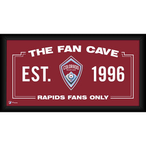 Colorado Rapids Framed 10'' x 20'' Fan Cave Collage