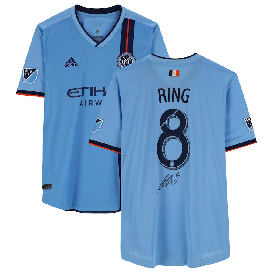 Alexander Ring New York City FC Autographed Blue 2019 Adidas Authentic Jersey