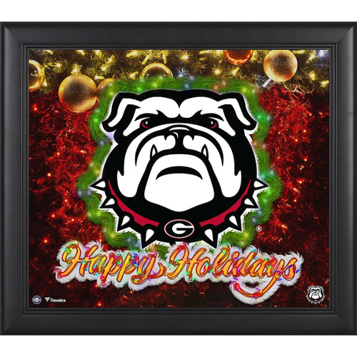 Georgia Bulldogs Framed 15'' x 17'' Happy Holidays Collage