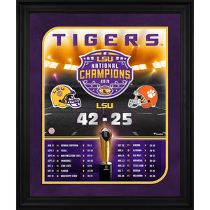 LSU Tigers Framed 20'' x 24'' College Football Playoff 2019 National Champions Collage