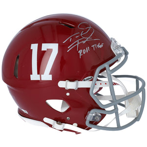 Tua Tagovailoa Alabama Crimson Tide Autographed Riddell Speed Authentic Helmet with ''Roll Tide'' Inscription