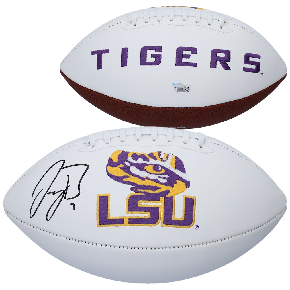 Joe Burrow LSU Tigers Autographed White Panel Football