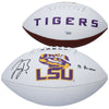Joe Burrow LSU Tigers Autographed White Panel Football with ''19 Heisman'' Inscription