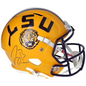Joe Burrow LSU Tigers Autographed Riddell Speed Replica Helmet with ''19 Heisman'' Inscription
