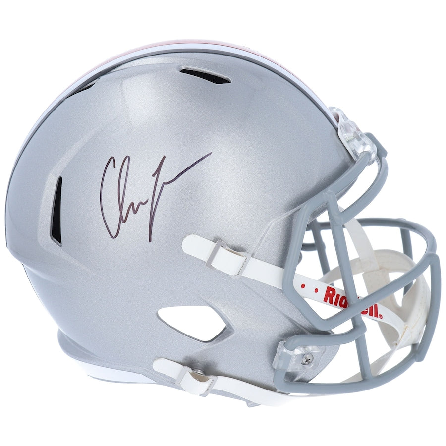 Chase Young Ohio State Buckeyes Autographed Riddell Speed Replica Helmet