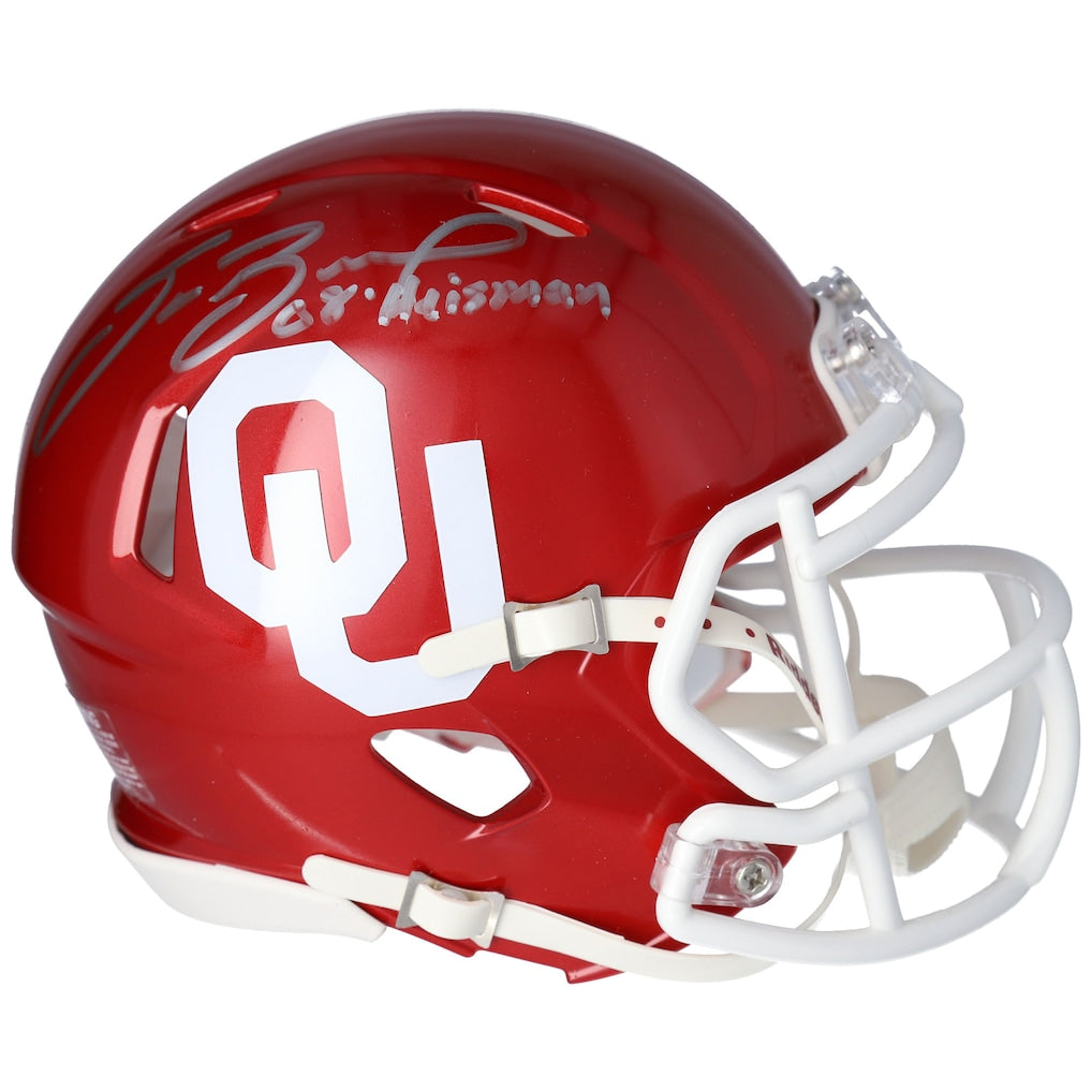 Sam Bradford Oklahoma Sooners Autographed Riddell Speed Mini Helmet with ''08 Heisman'' Inscription