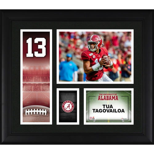 Tua Tagovailoa Alabama Crimson Tide Framed 15'' x 17'' Player Core Collage