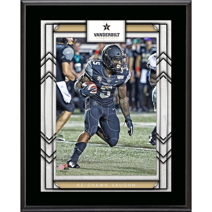 Ke'Shawn Vaughn Vanderbilt Commodores 10.5'' x 13'' Sublimated Player Plaque